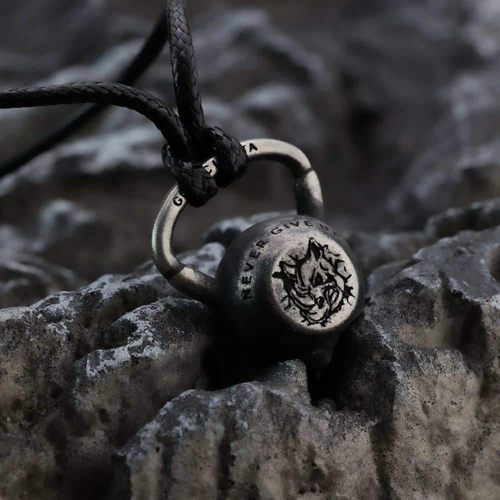 Planderful Stainless Steel Kettlebell Pendant For Men And Women, Unisex Gym Jewelry, Durable Titanium Steel Necklace