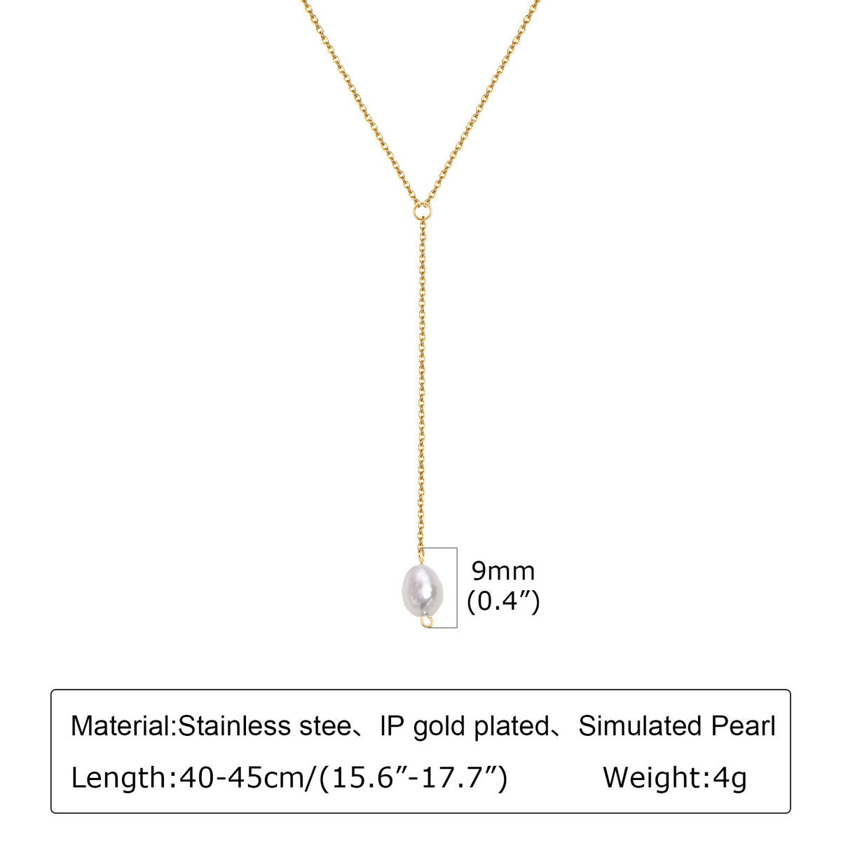A Variety Of Y-Shaped Necklace – Women's Gold Imitation Pearl Tassel Stacked With Style