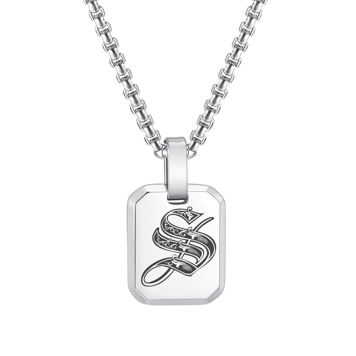 Stainless Steel Initial Letter & Blank Pendants