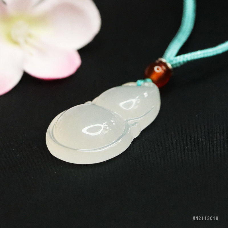White Chalcedony Gourd Pendant
