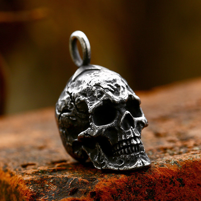 Punk-Inspired Skull Pendant in Titanium Steel - Hot-Selling Men's Stainless Steel Jewelry