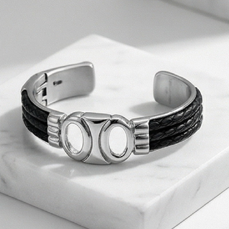 – Stainless Steel Lion Head Men's Titanium Steel Bracelet