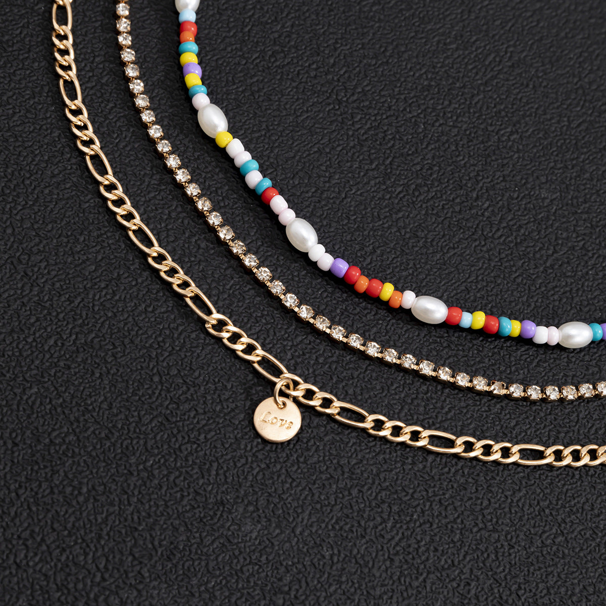 Statement Necklace Planderful Vienna Verve Multi Layer Claw Chain Beaded Ethnic Color Beads Imitation Pearl For Women