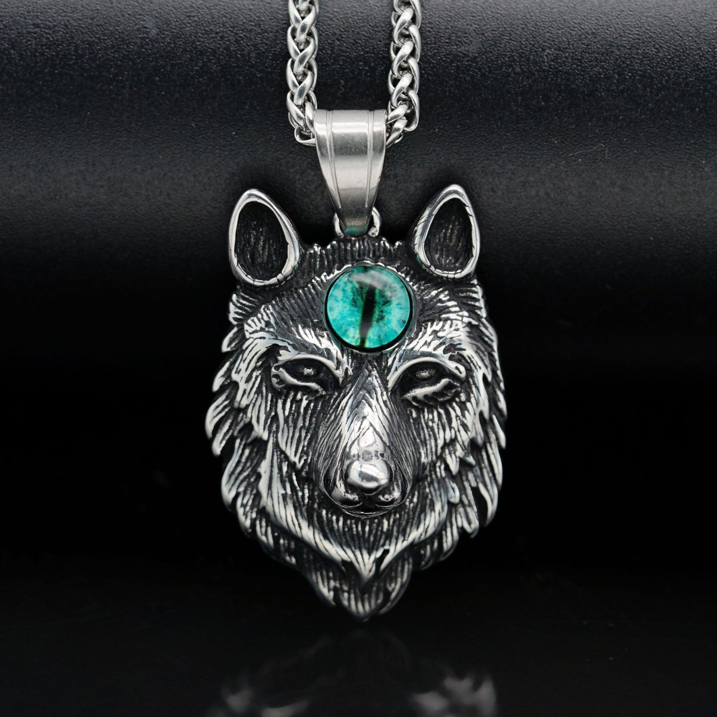 Steel Necklace – Vintage Viking Wolf Totem Design For Men With Bold Celtic Style By Planderful