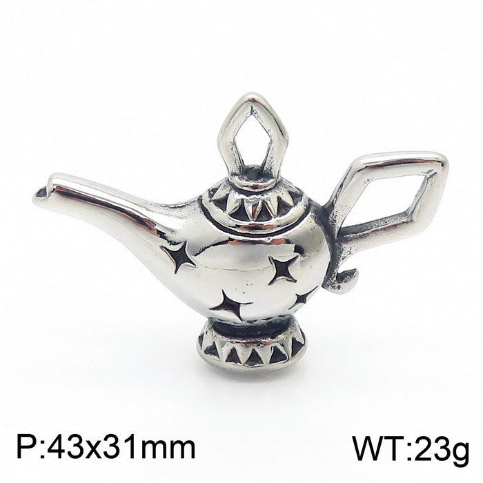 Retro Magic Lamp Pendant in Titanium Steel for Men and Women - Wishing Search Design by Planderful