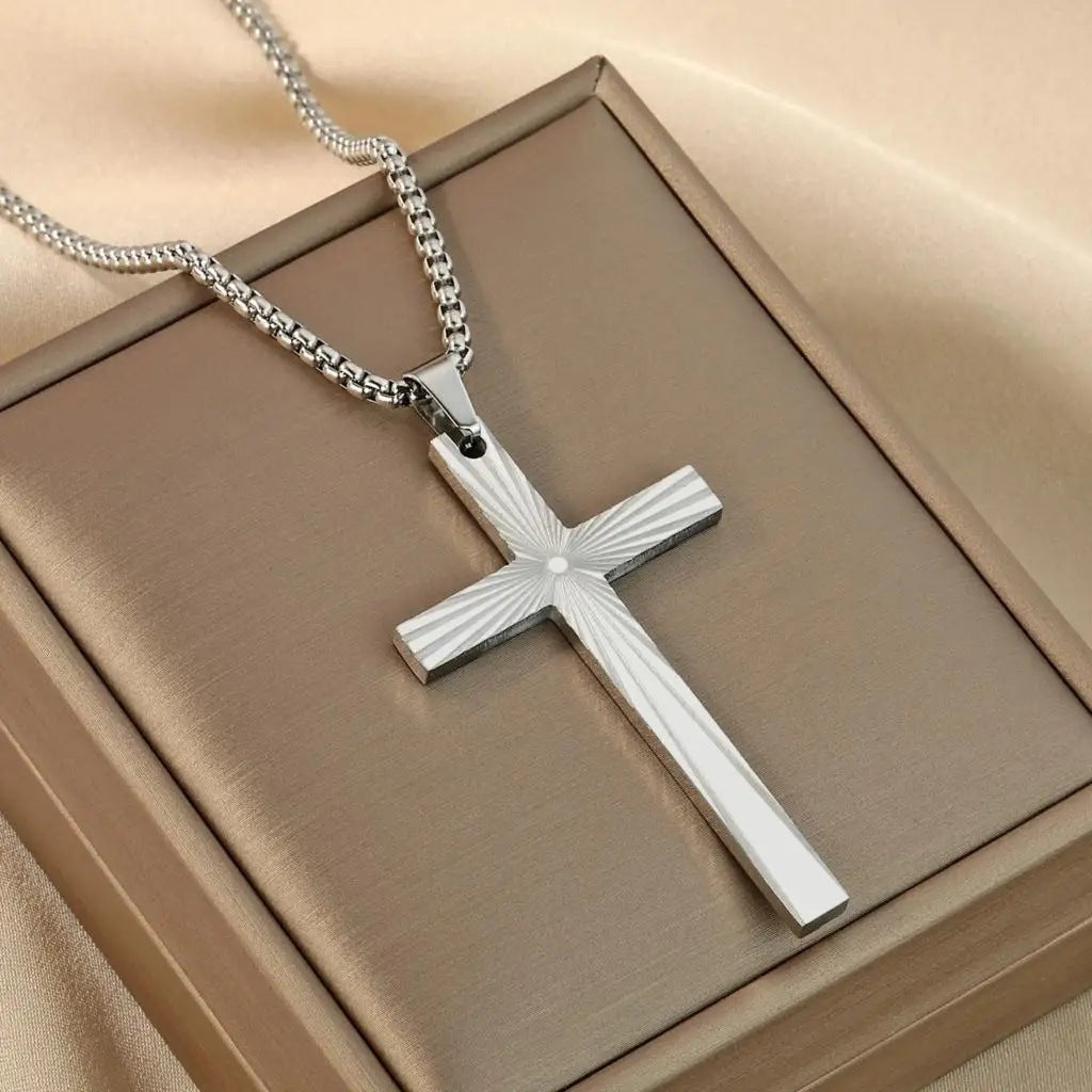 1. Planderful Stainless Steel Cross Necklace For Unisex Hip Hop Style Giftworthy Accessory