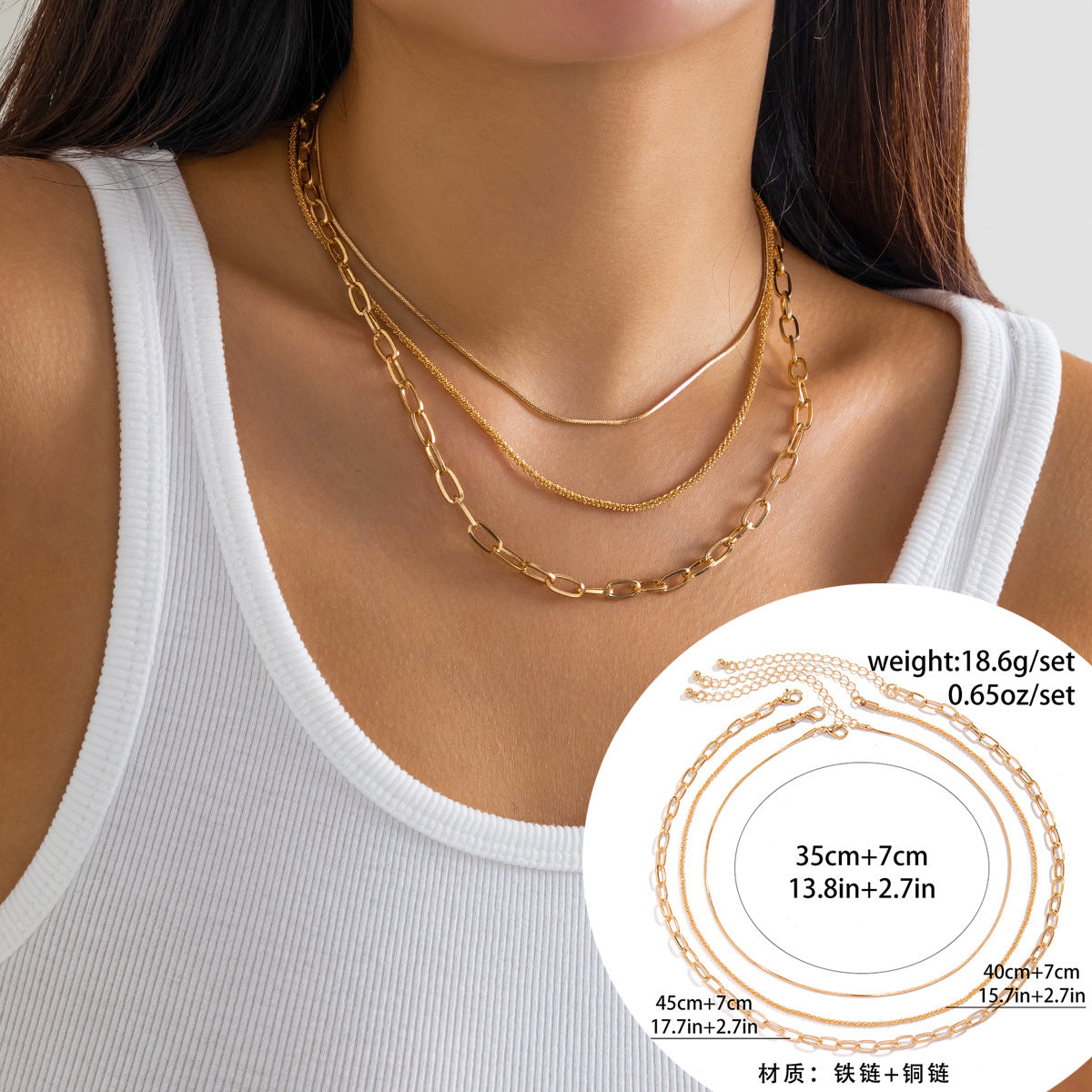 Multi-layered Heart Necklace with Diamond Inlay - Vienna Verve Collection