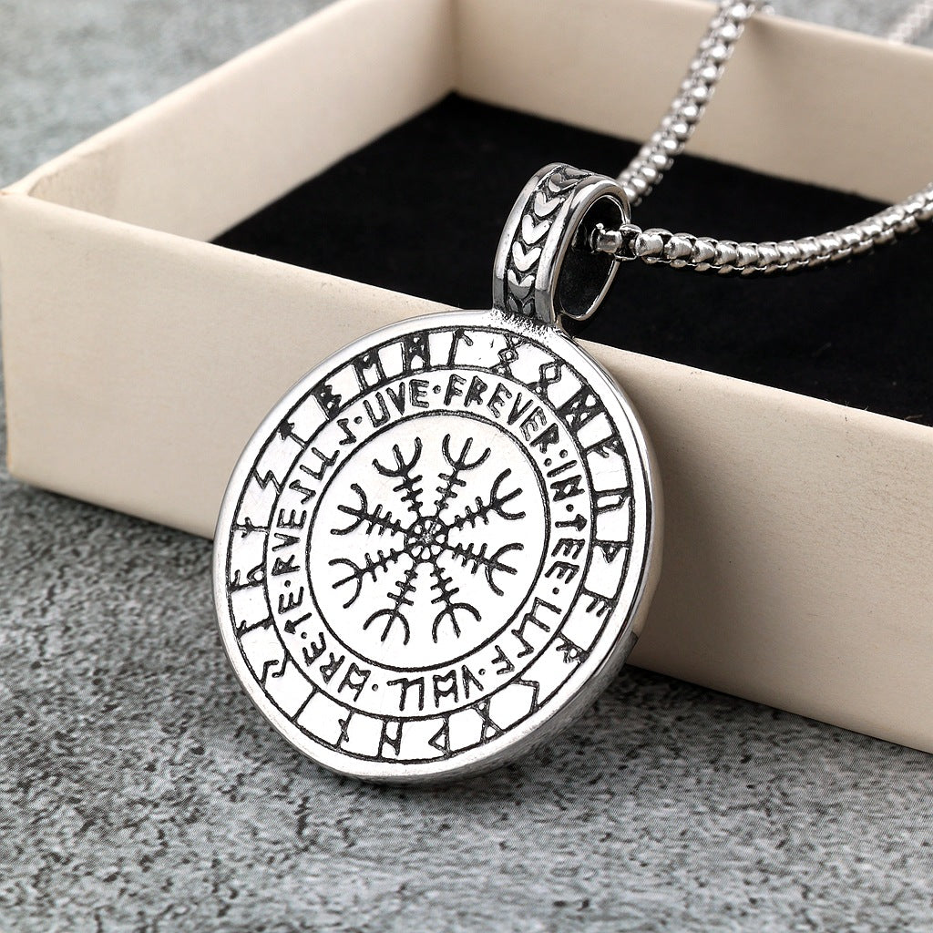 Vintage Tree of Life Viking Stainless Steel Men's Pendant Necklace
