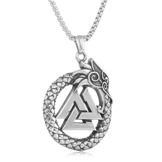 European And American Stainless Steel Viking Triangle Pendant