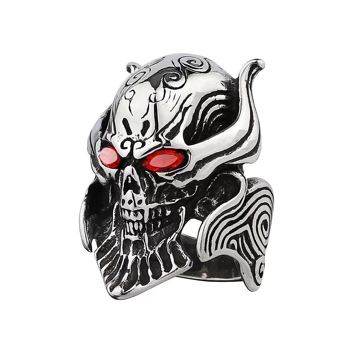 Punk Skull Stainless Steel Men's Ring