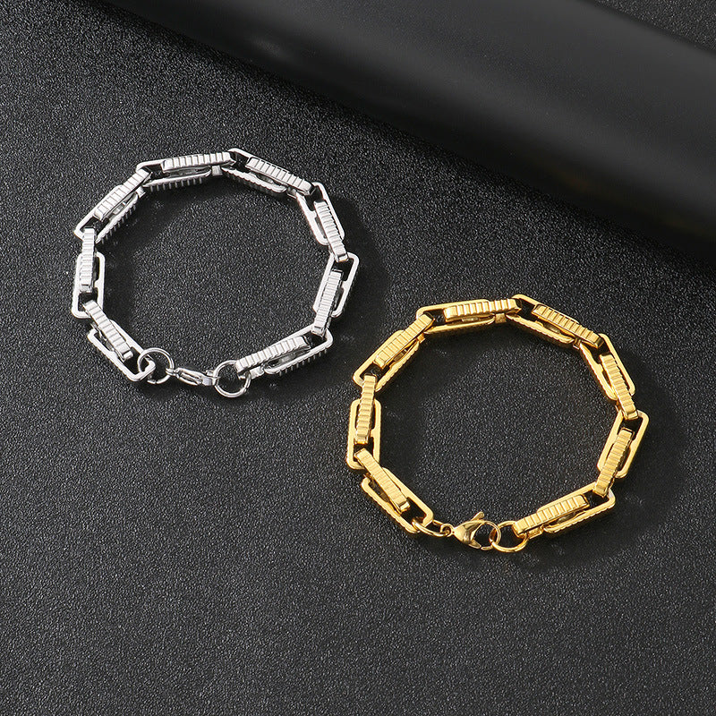 Planderful Collection Locomotive Steel Bracelet Premium Men