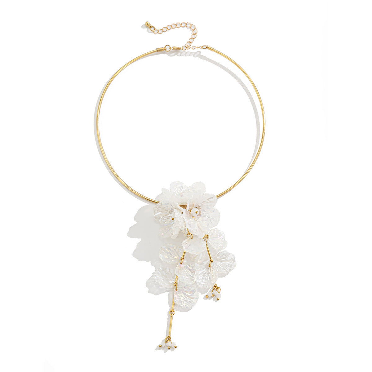 Mermaid Flower Scallop Collar Necklace