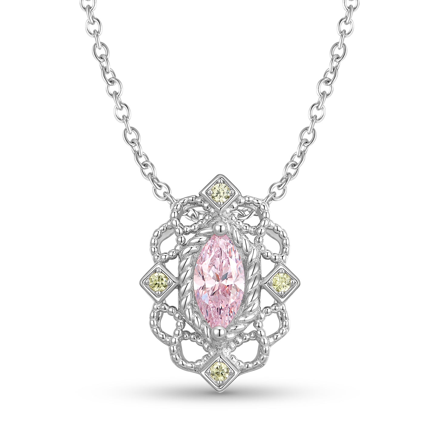 Planderful Everyday Genie Necklace – Elegant S925 Silver Inlaid High Carbon Zircon Design