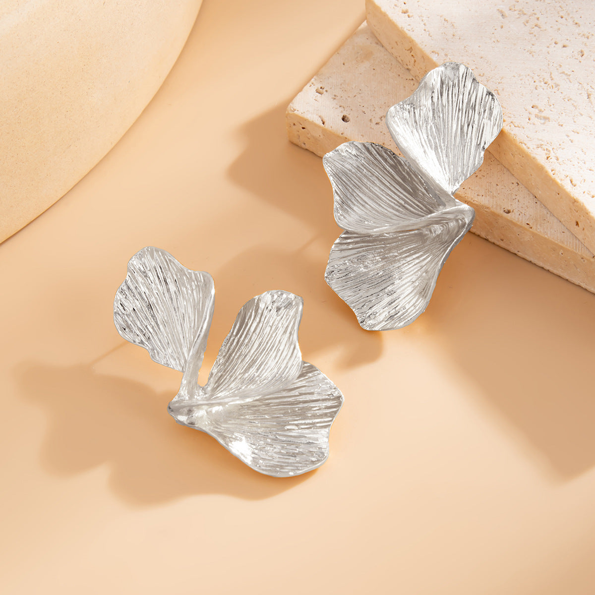 Planderful Vienna Verve Earrings – Creative Geometric Design with Pearl Accents