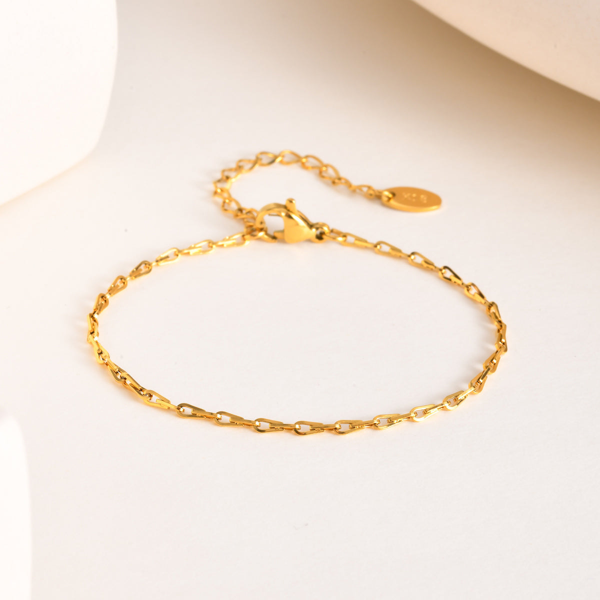 Handmade Chain Gold Stainless Steel Bracelet for Women