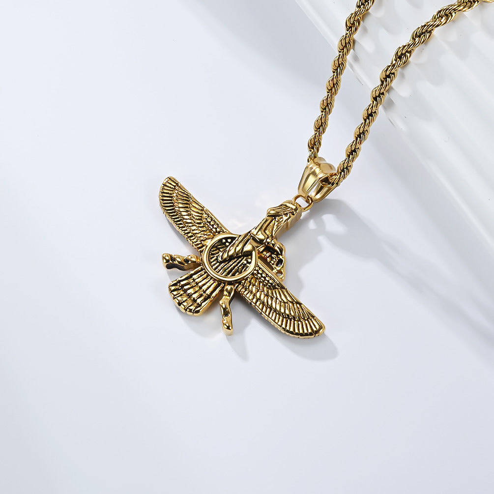 Faravahar Necklace Planderful Steel Pendant Zoroastrian