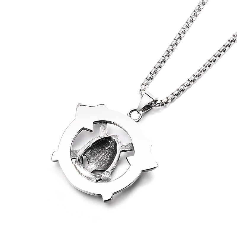 Steel Necklace - Statement Spartan Warrior Double Axe Pendant For Men Bold Hip Hop Style Jewelry