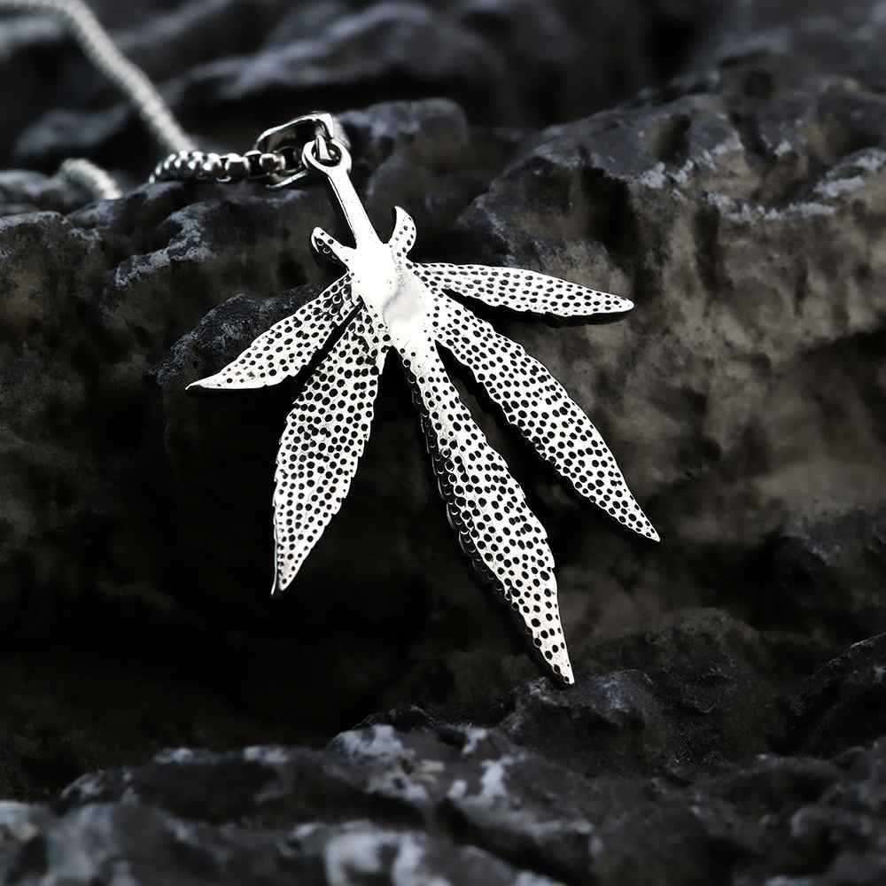 Maple Leaf Stainless Steel Pendant Necklace
