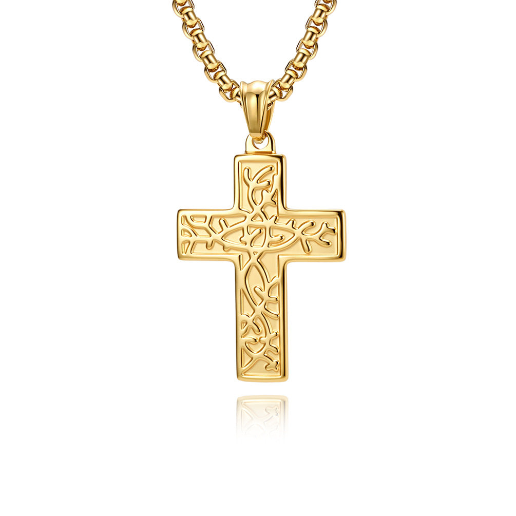 Stainless Steel Cross Vintage Necklace