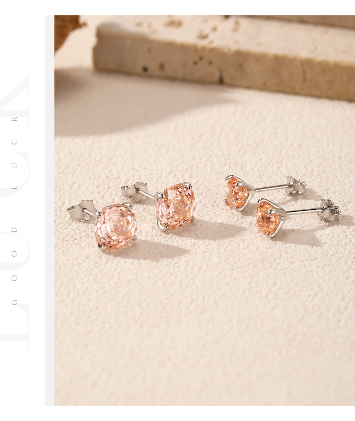 925 Sterling Silver Minimalist Rose-Cut Zircon Stud Earrings