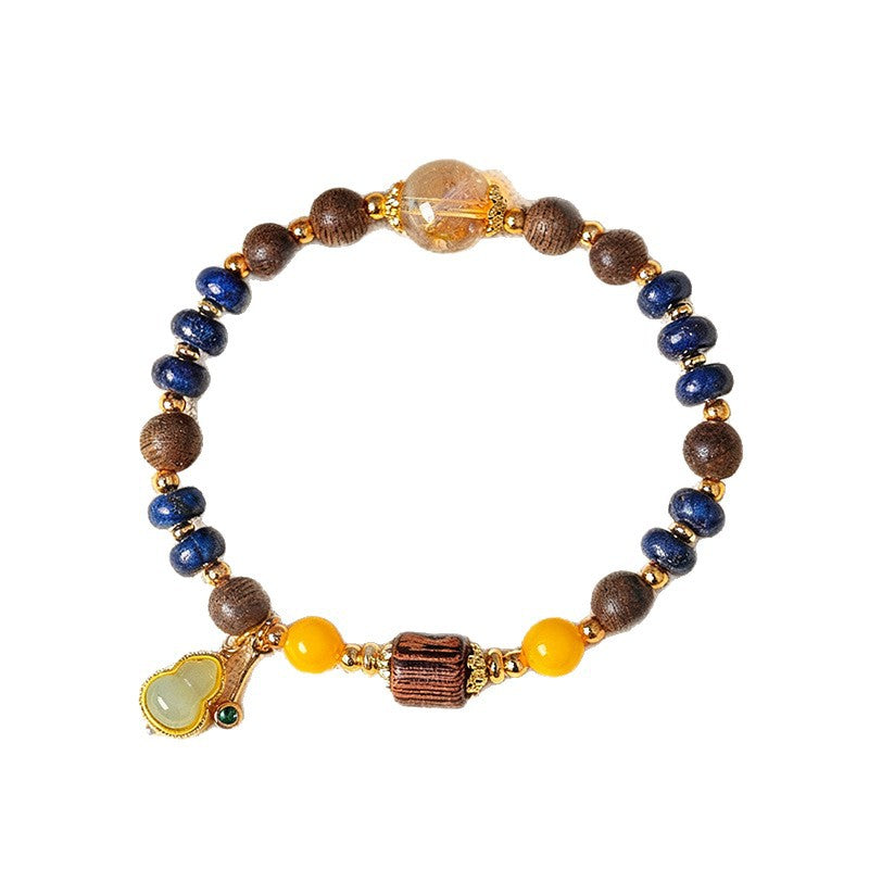 Lapis Lazuli Agarwood Crystal Bracelet