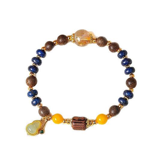 Lapis Lazuli Agarwood Crystal Bracelet