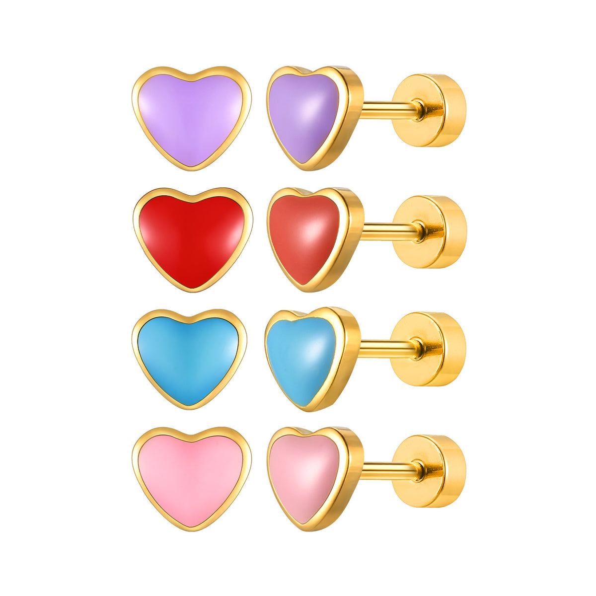 Stainless Steel Heart Earrings