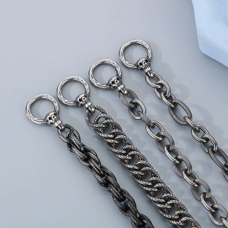 Punk Dark Wind Titanium Steel Bone Ot Buckle Bracelet – & Antique Unisex