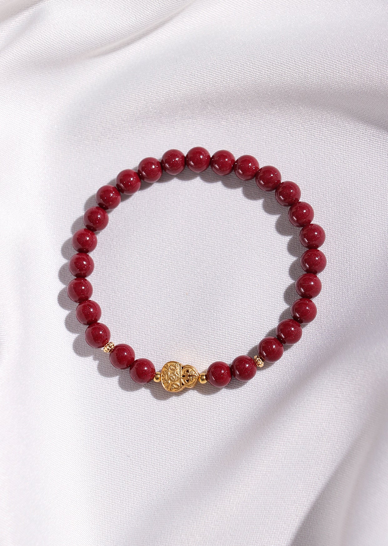 Planderful Fortune's Favor Bracelet – Unique Cinnabar and Jade Design