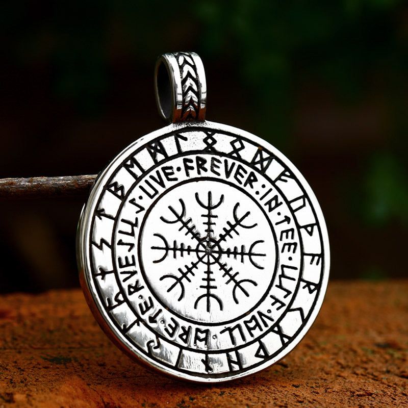 Stainless Steel Men's Pendant – Nordic Viking Celtic Wolf Titanium Steel Necklace Pendant