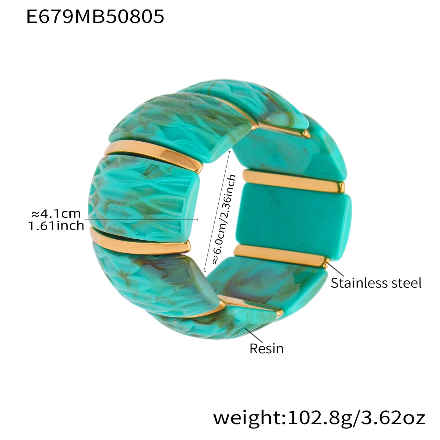 Planderful Resin Elastic Bracelet Eco Multicolor Women