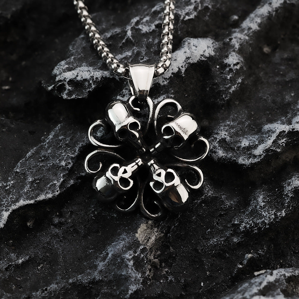 European And American Retro Men's Pendant Gothic Skull Necklace