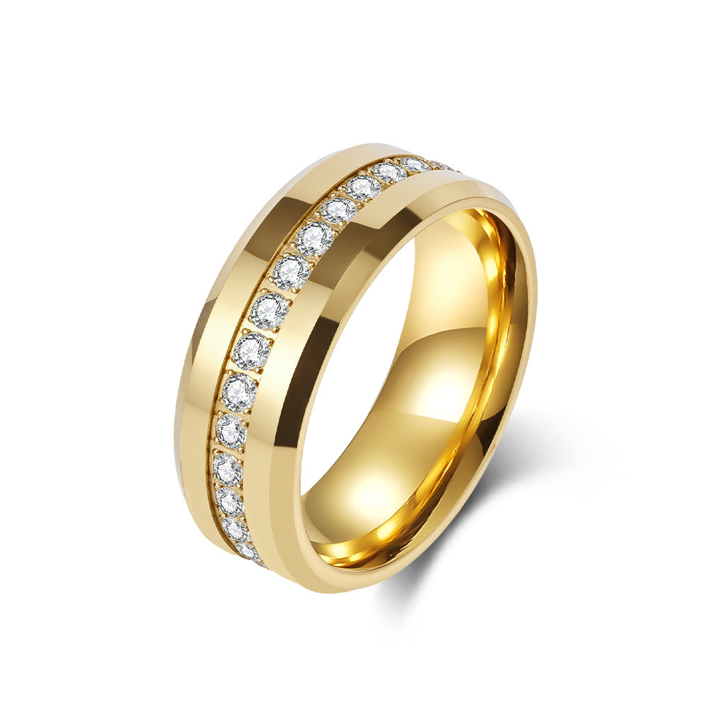 Planderful Everyday Genie Tungsten Zircon Ring For Couples Unisex Luxury Jewelry