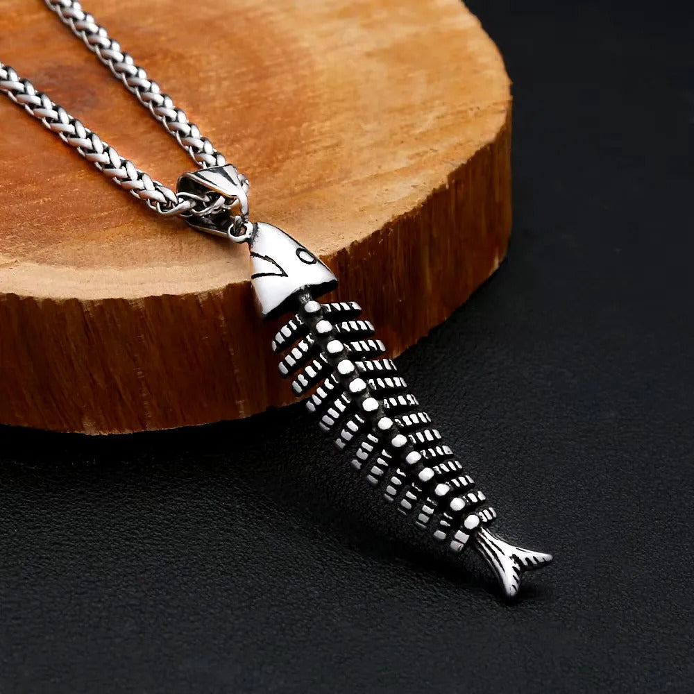 Punk Skull Stainless Steel Pendant Necklace