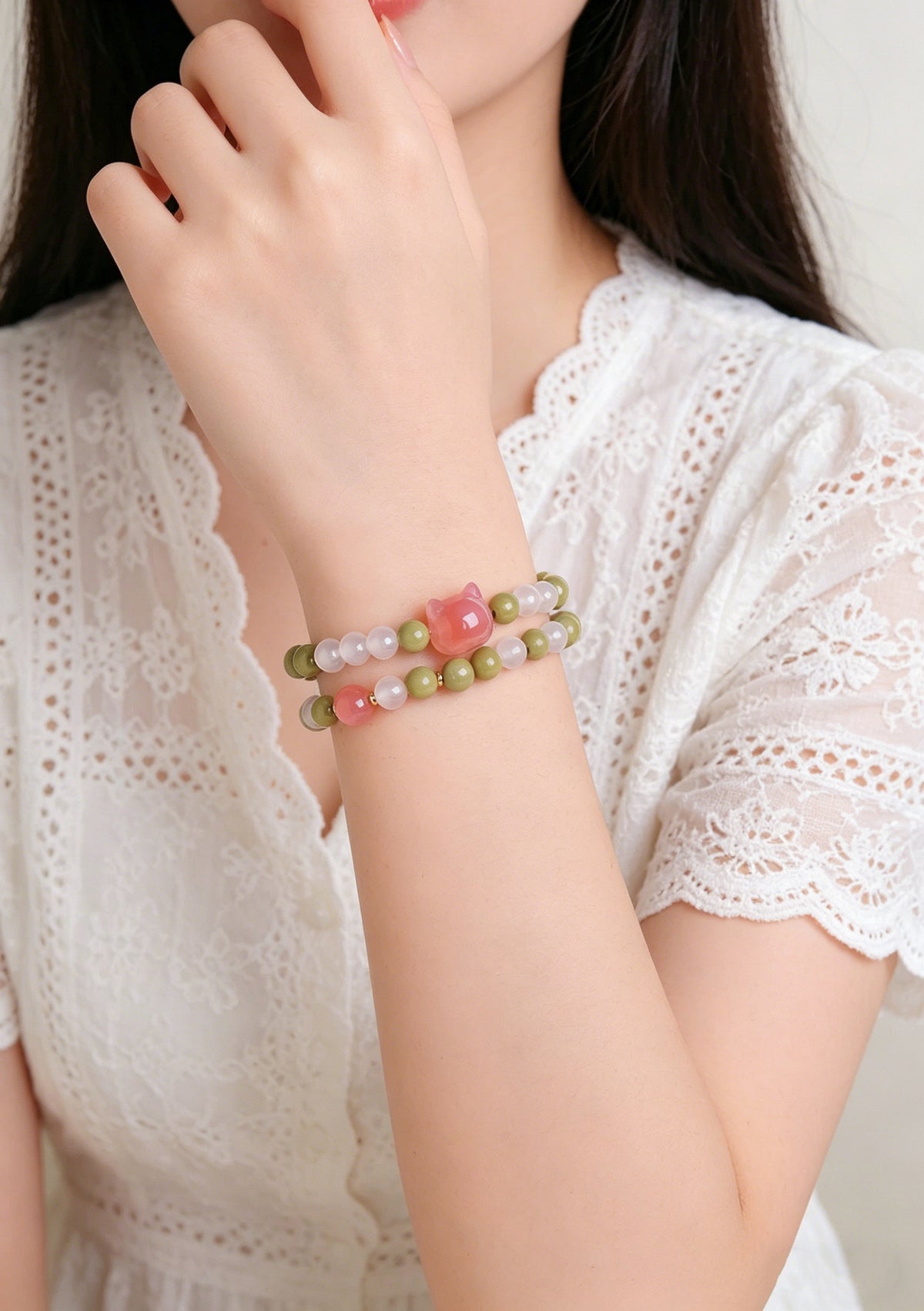 Agate Cat Bracelet
