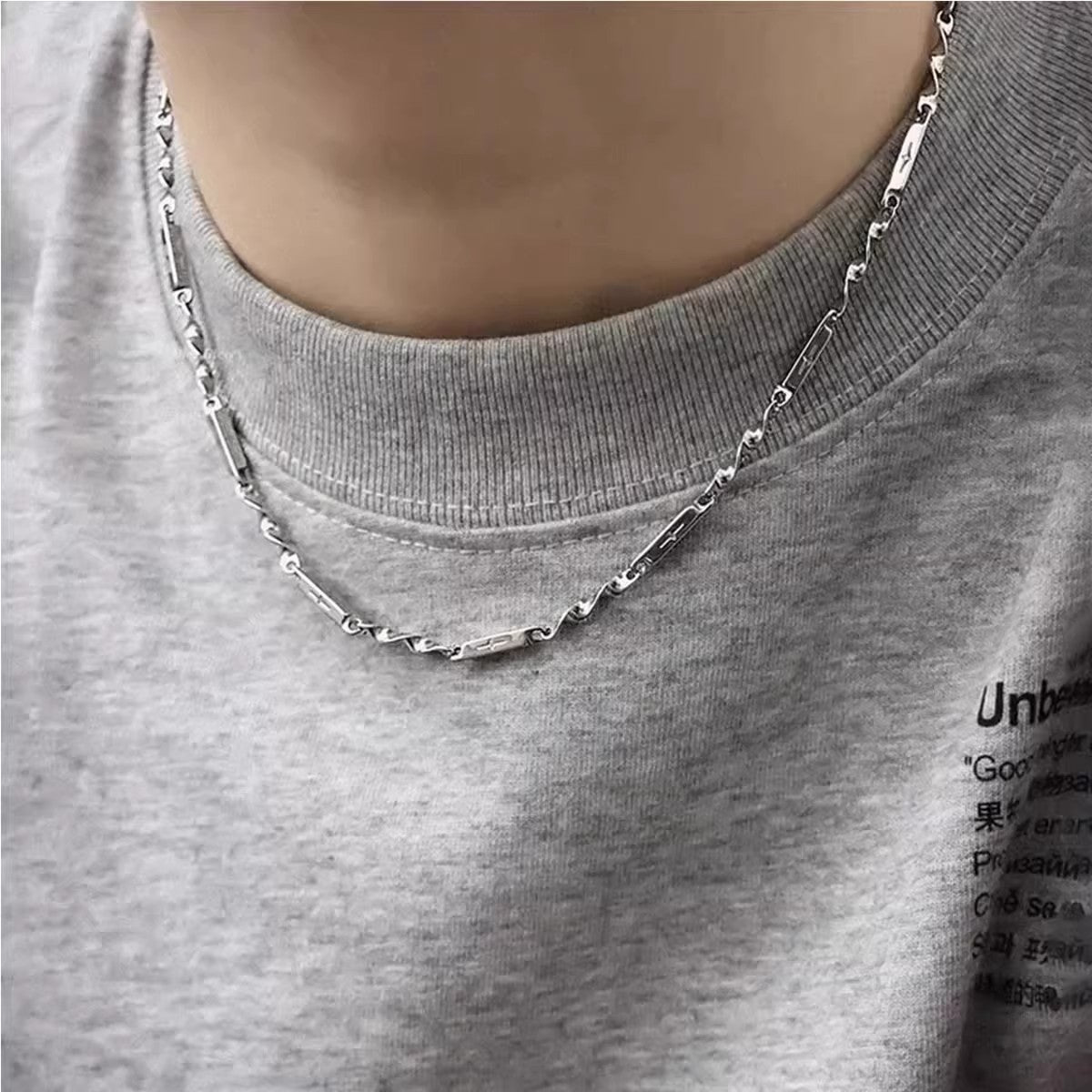 Planderful Jewelry Stainless Steel Mens Necklace Mobius Band Design That Resists Fading For Everyday Wear