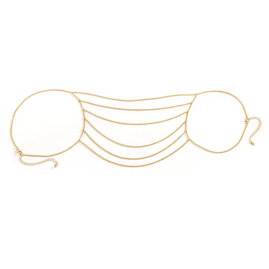 European and American Inspired Jewelry with Vintage Charm and Trendy Style, Tassel Metal Body Chain, Sweet and Edgy Chain Accessories for Women