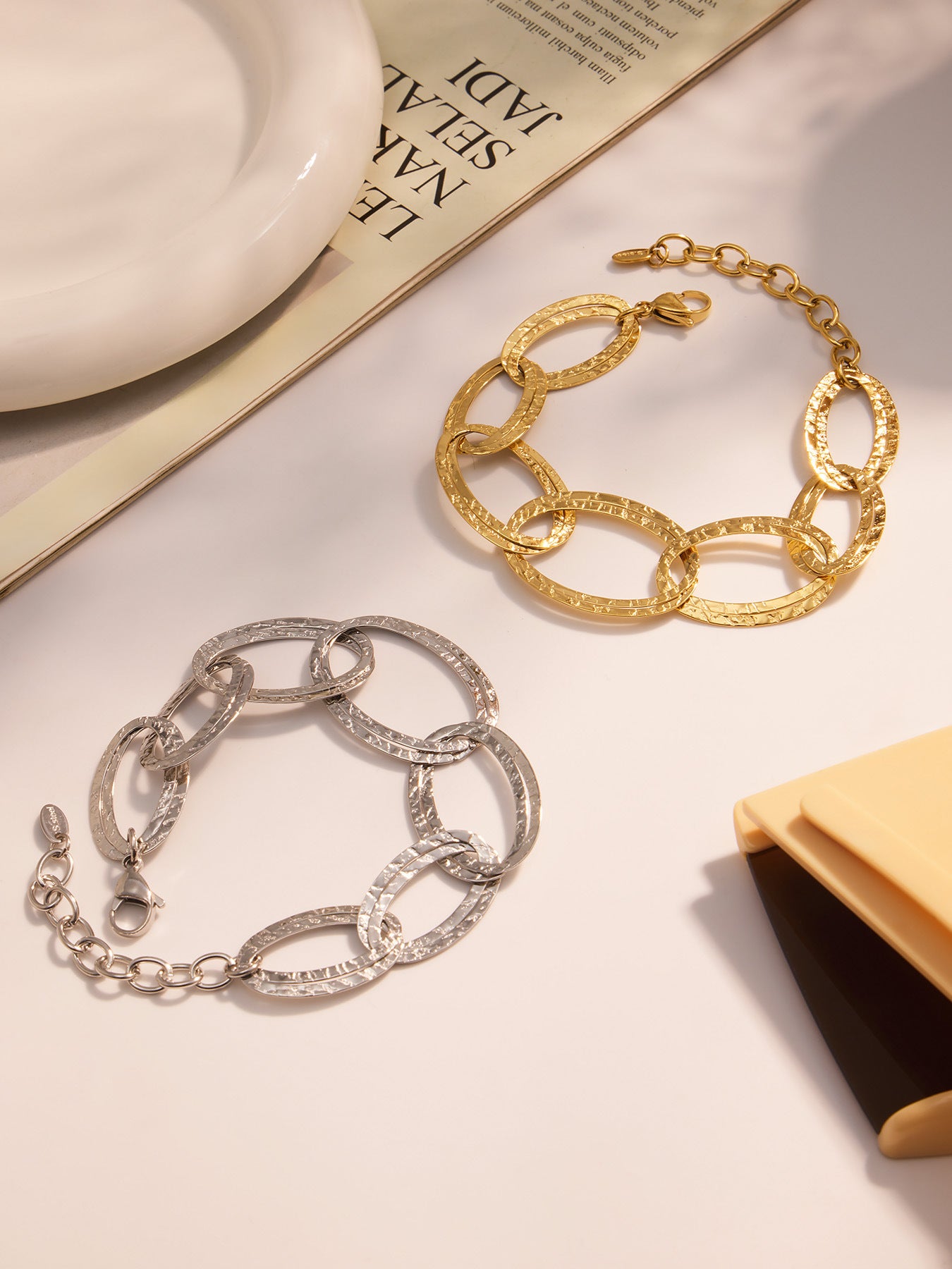 Planderful Hammer Bracelet Double Layer 18K Gold Plated Her