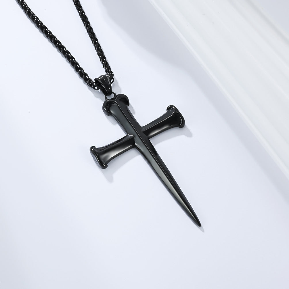 Stainless Steel Cross Vintage Punk Necklace