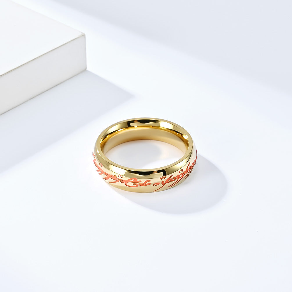 Steel Ring – Statement Unisex Everyday Genie Luminous Ring From Planderful Collection