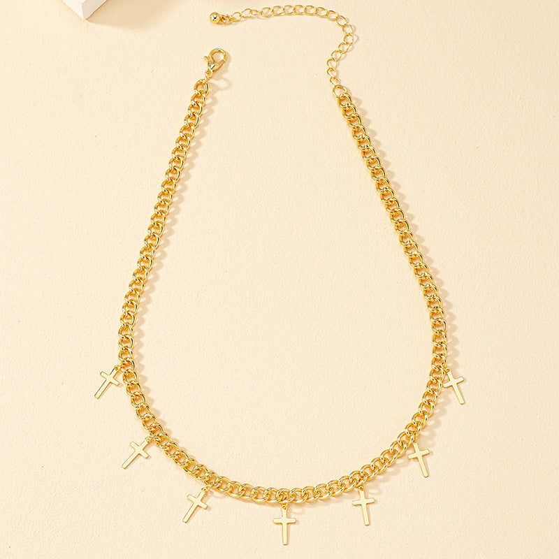 Elegant Cross Pendant Necklace - Vienna Verve Collection