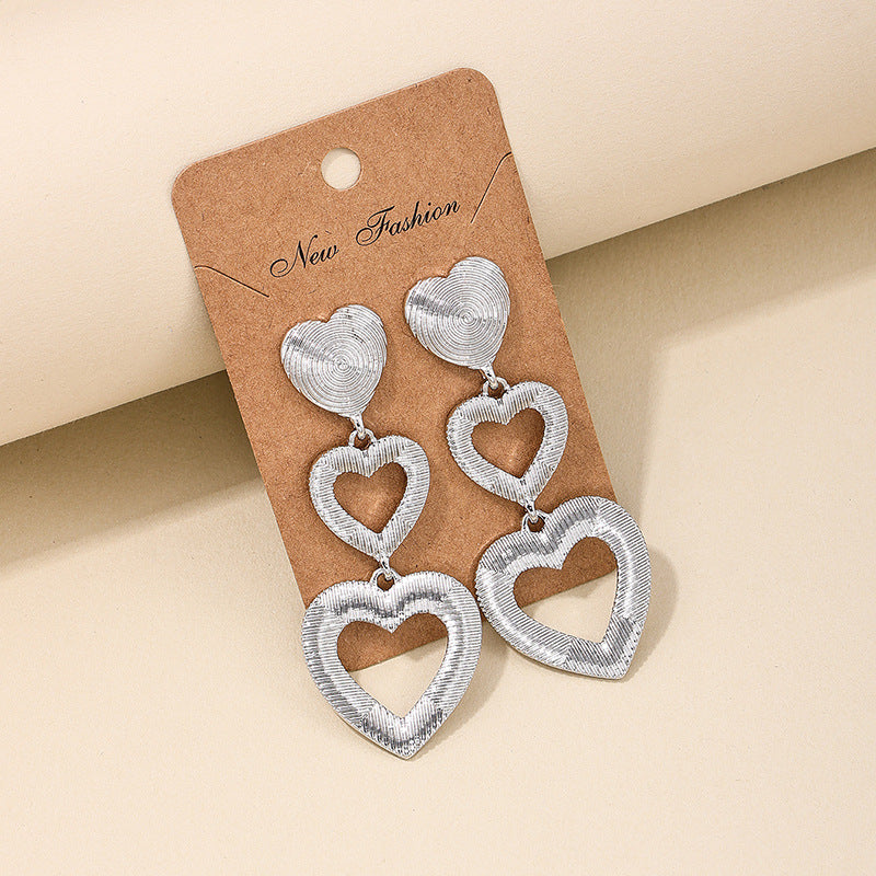 Geometric Love Texture Earrings in Vienna Verve Collection