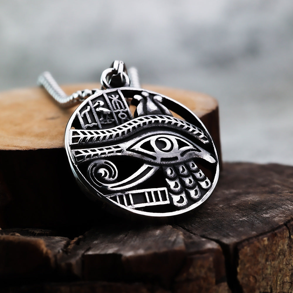 Vintage Eye of Horus Men's Pendant Necklace