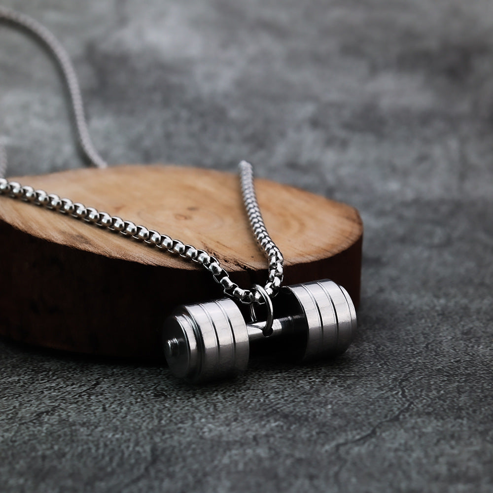 Cross-Border New Products Pendant Fitness Barbell Jewelry