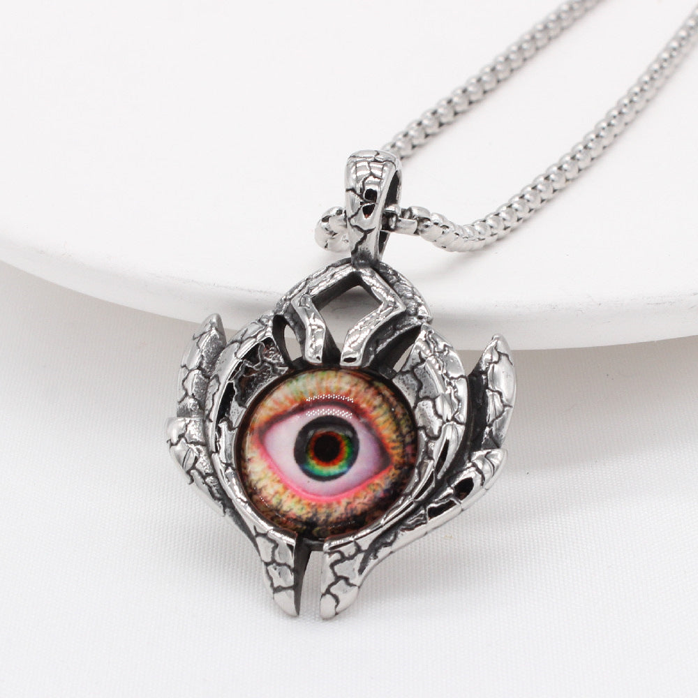 Planderful Titanium Steel Eye Of Providence Pendant Unisex Bold Protection Statement Jewelry For Men And Women