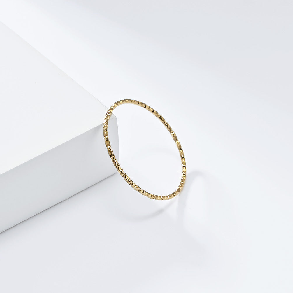 Korean Version 1mm Titanium Steel Tail Ring for Fashionable Wear