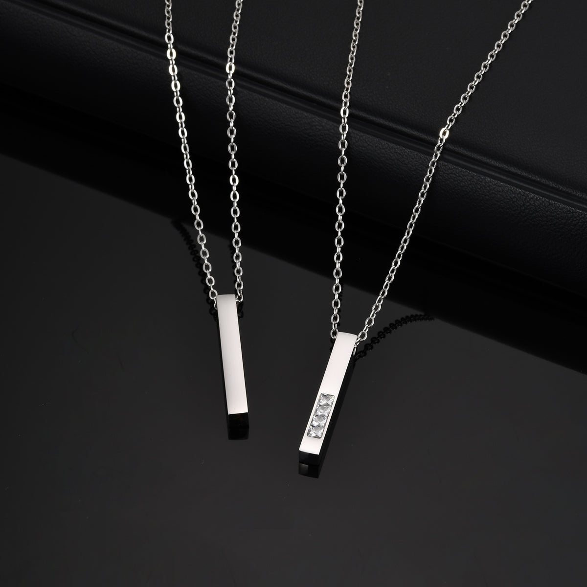 Stainless Steel Zircon Necklace