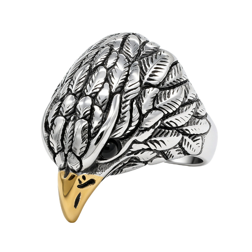 Personalized Retro Eagle Ring For Unisex Protection By Planderful Everyday Genie Collection