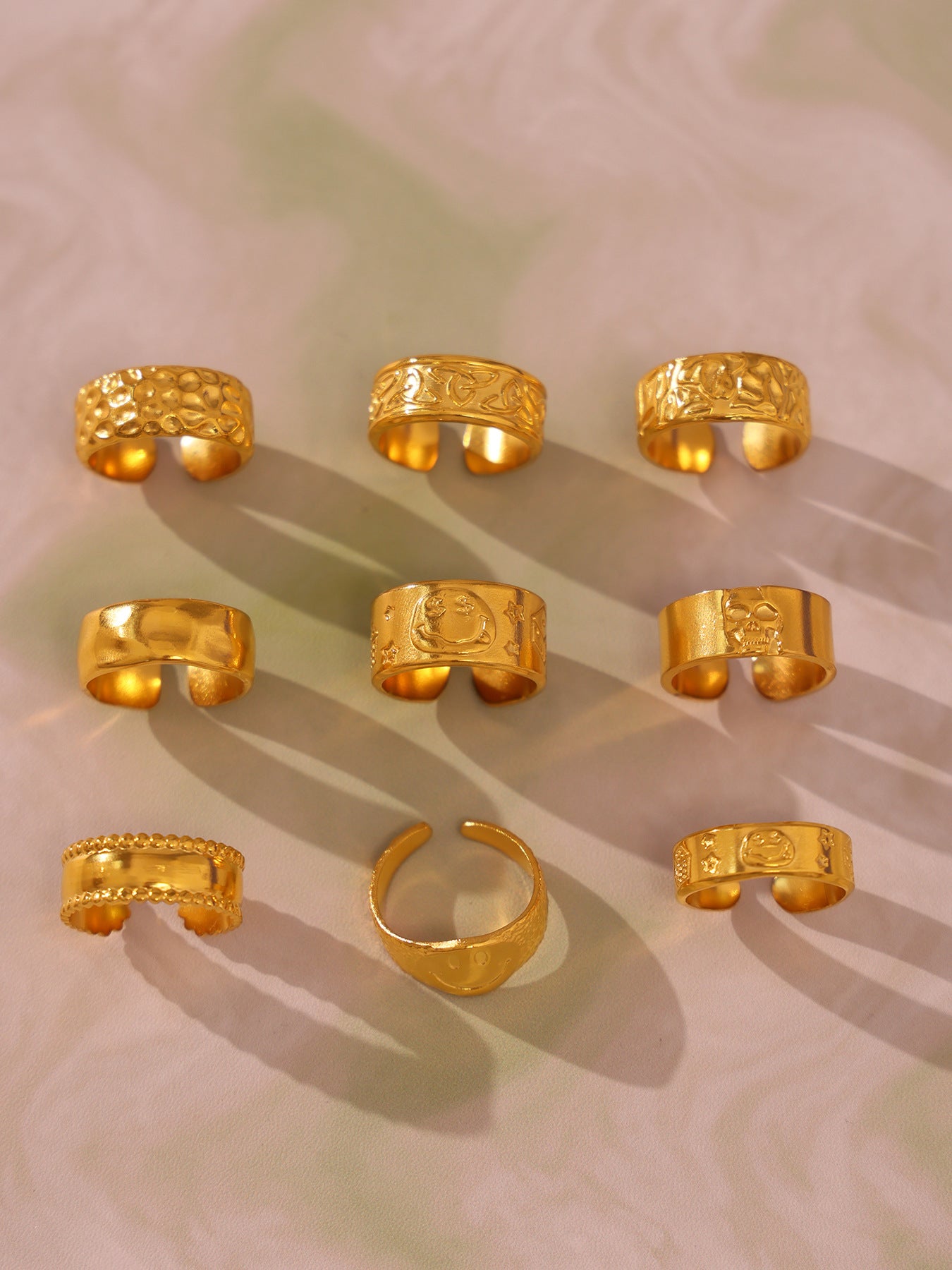 Planderful Open Ring Stainless Steel Ring Unisex Colorfast