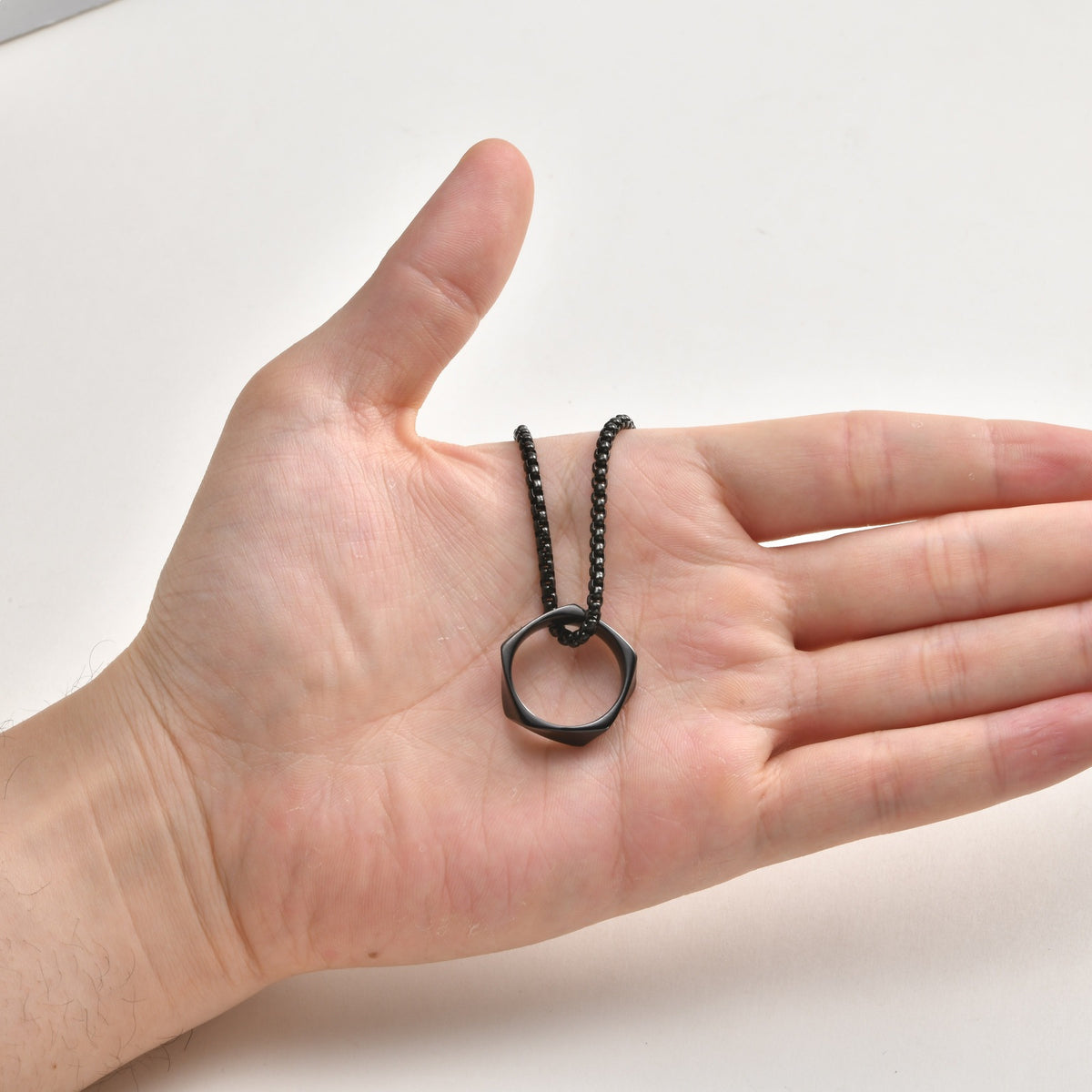 Cold Wind Stainless Steel Design Geometric Mobius Ring Pendant